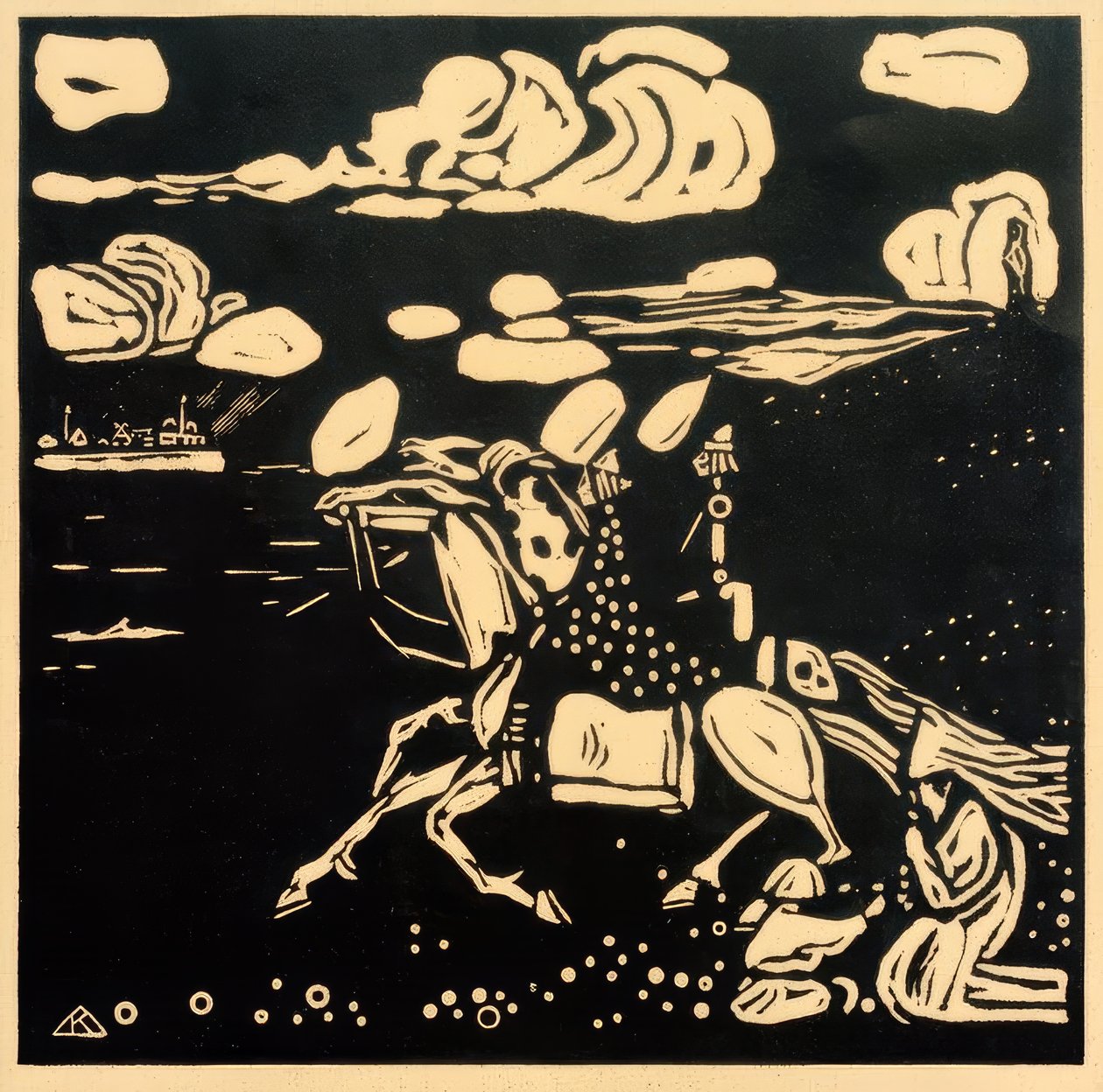 Les Chevaliers tekijältä Wassily Kandinsky