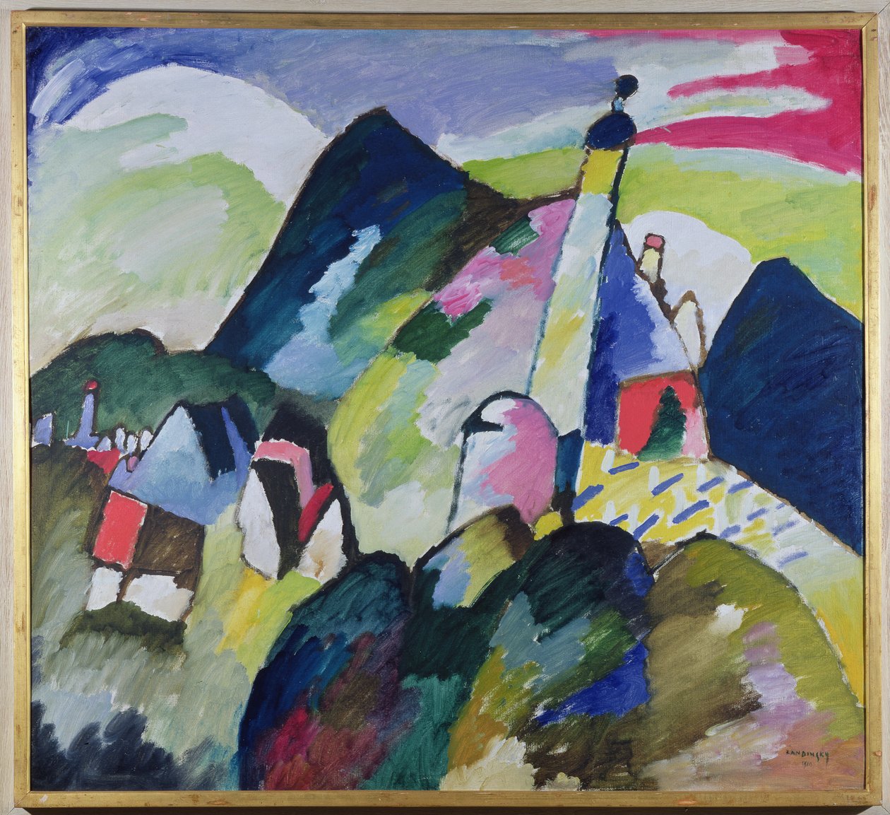 Murnau kirkon II kanssa, 1910 tekijältä Wassily Kandinsky