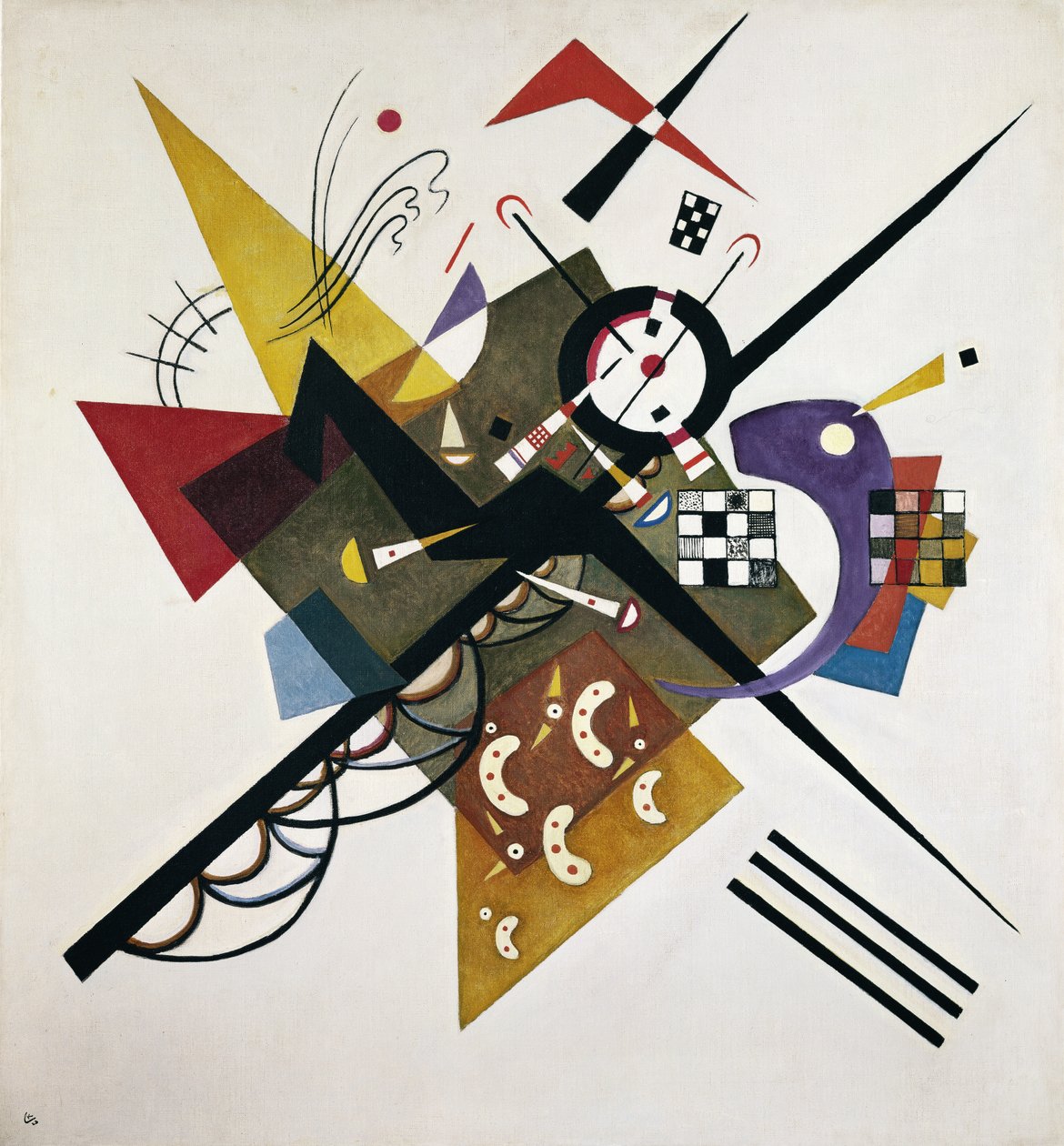 Valkoisella II, 1923 tekijältä Wassily Kandinsky