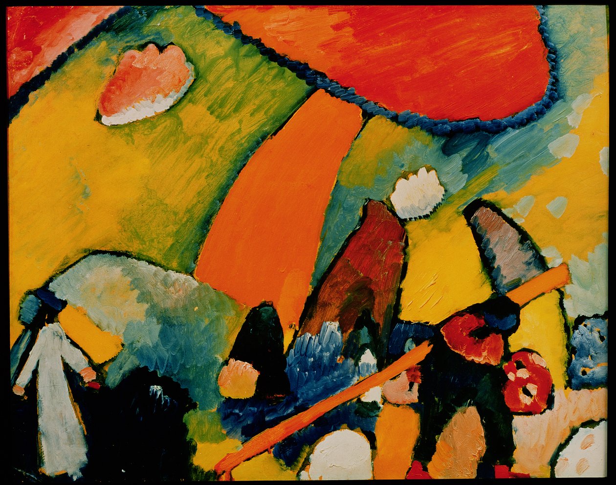 Rannalla, 1909 tekijältä Wassily Kandinsky