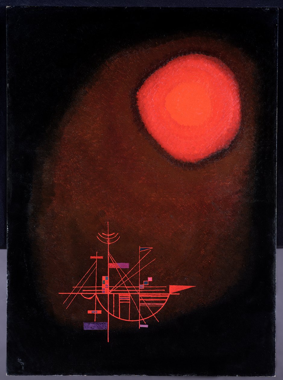 One Spit, 1925 (öljy kortille) tekijältä Wassily Kandinsky