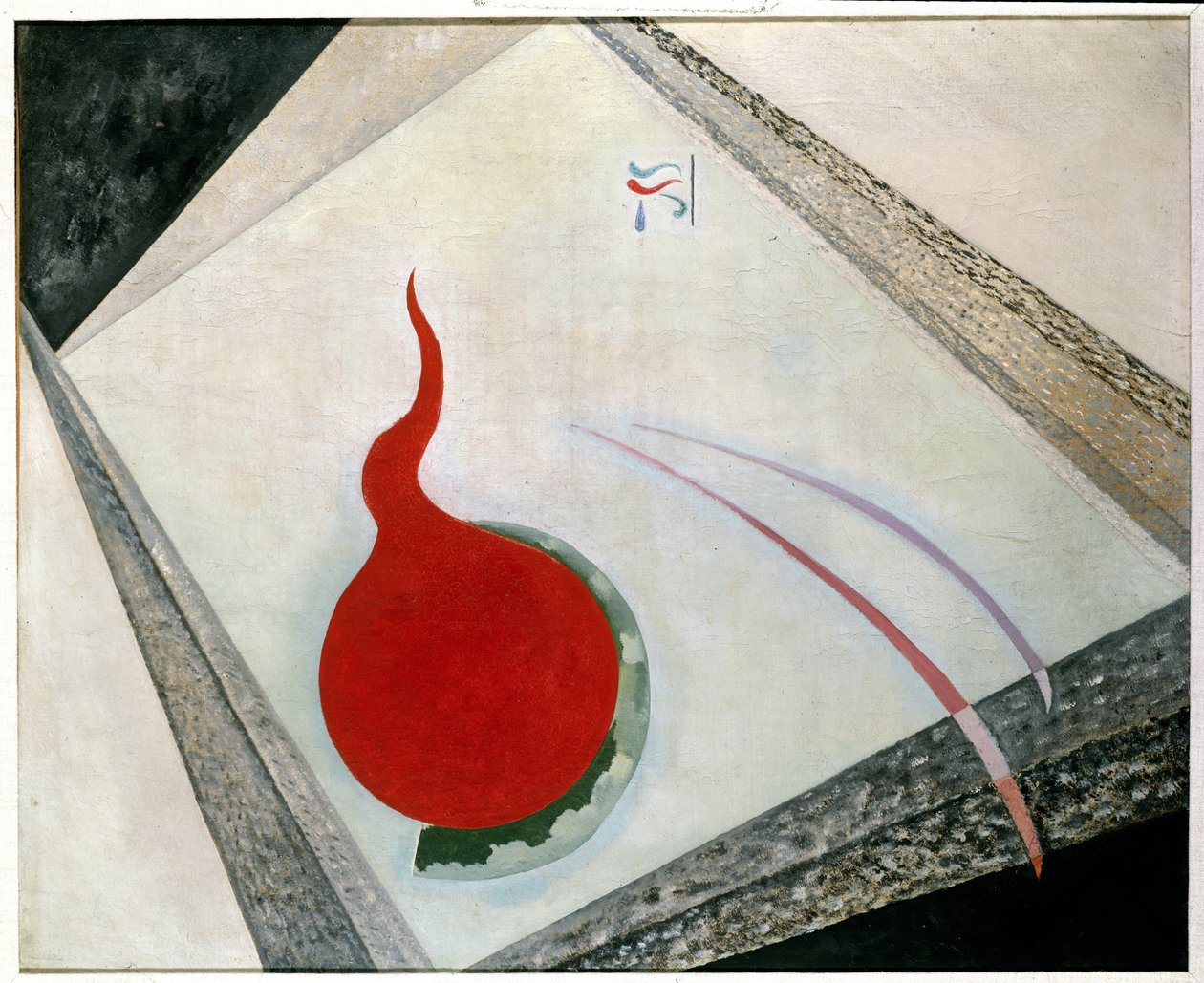 Levy III teoksesta "Poids Montes" ("Mounted Weights") vuodelta 1935 tekijältä Wassily Kandinsky
