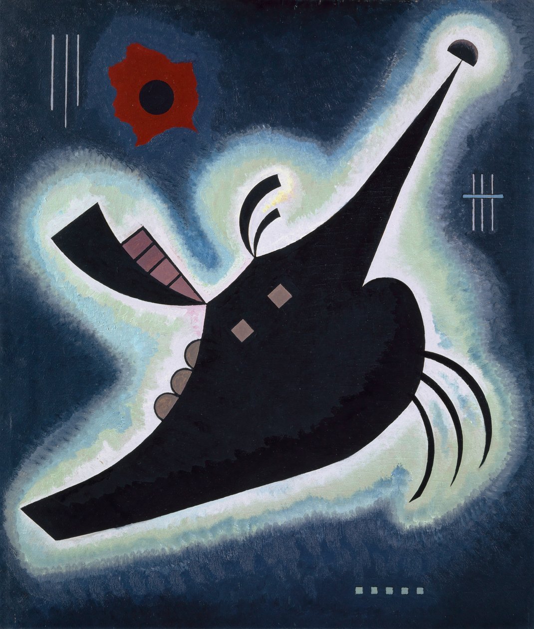 Terävä musta, 1931 tekijältä Wassily Kandinsky