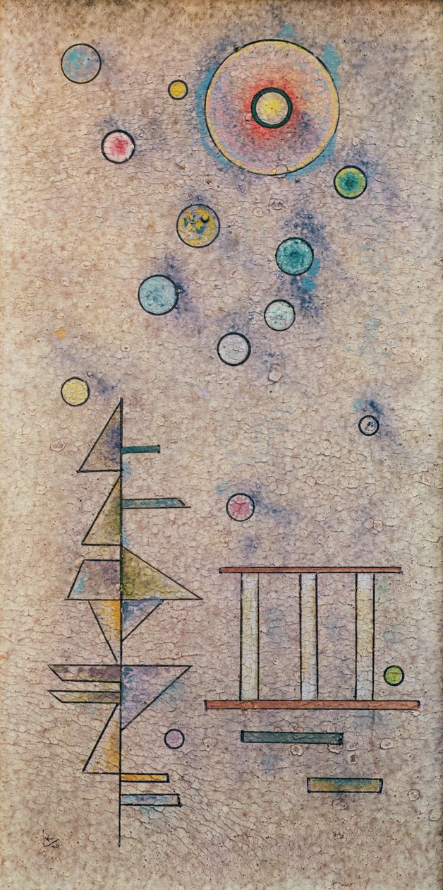 Harvoin, 1930 (tempera on gesso) tekijältä Wassily Kandinsky