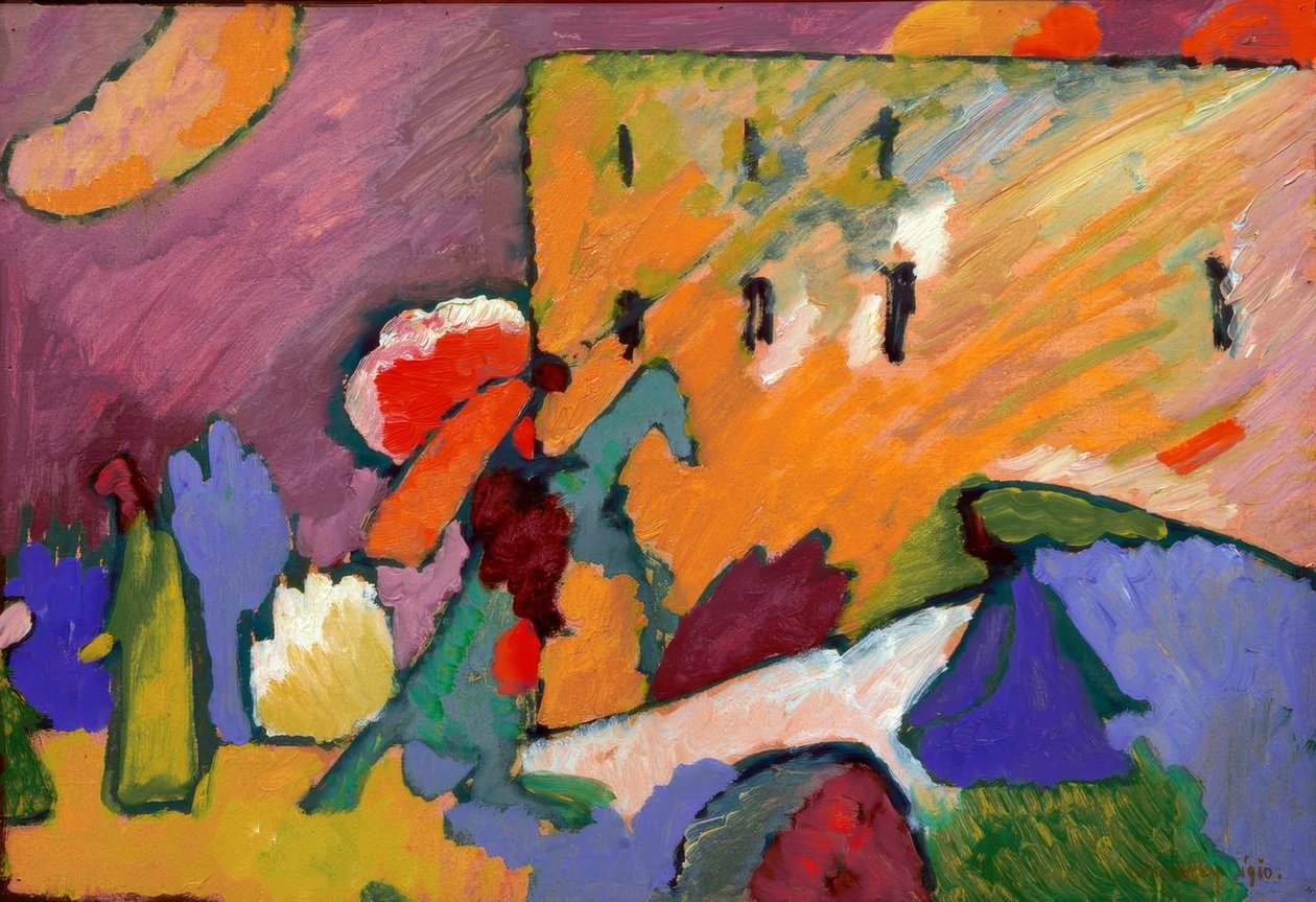 Studie zu Improvisation 3 (Reiter über der Brücke) tekijältä Wassily Kandinsky