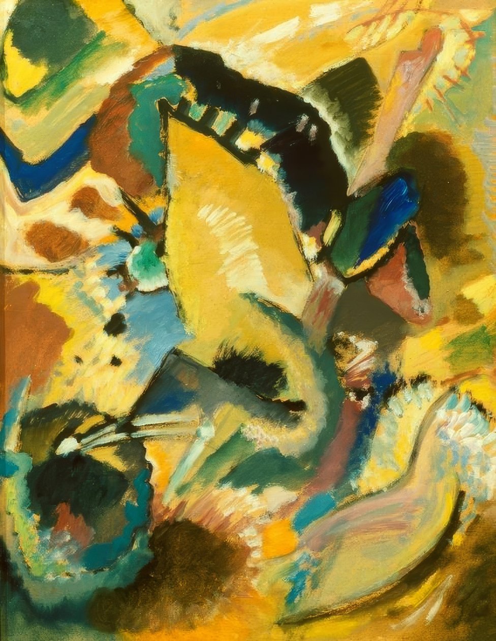 Studie zu dem Wandbild für Edwin R. Campbell Nr. 2 tekijältä Wassily Kandinsky