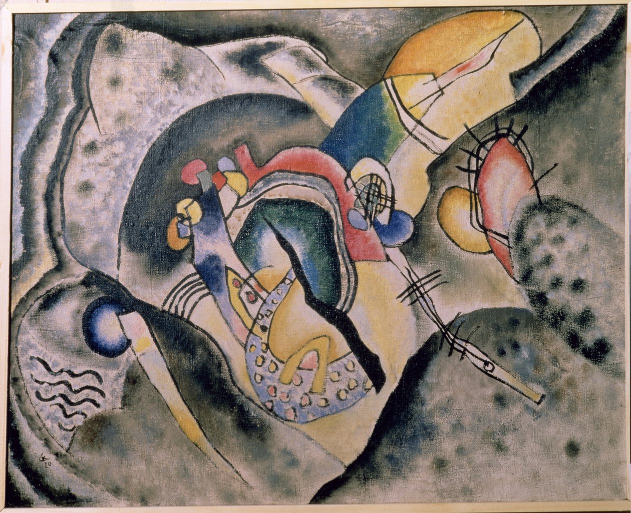 Musta aivohalvaus, 1920 tekijältä Wassily Kandinsky