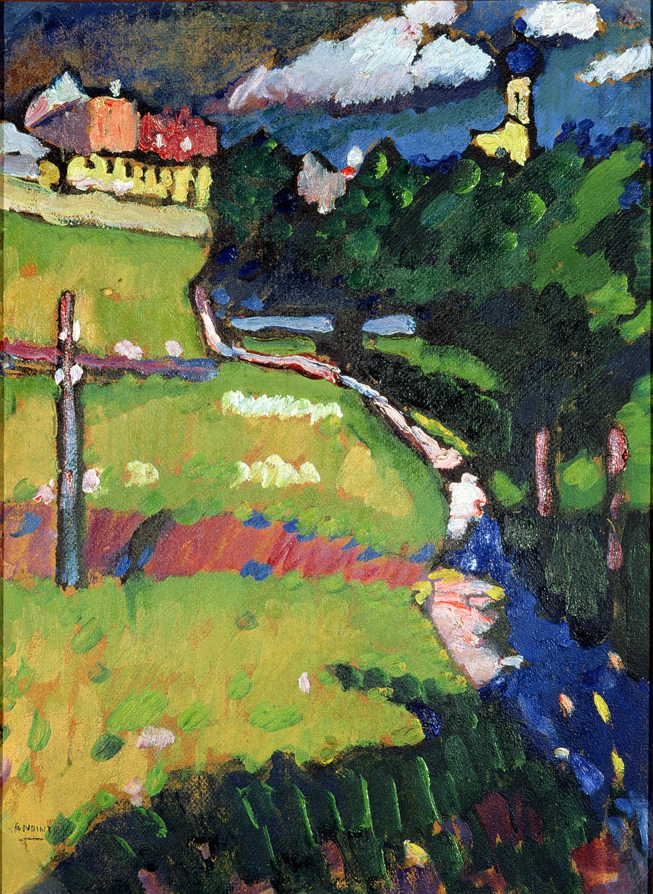 Murnaun kirkko 1908-09 tekijältä Wassily Kandinsky