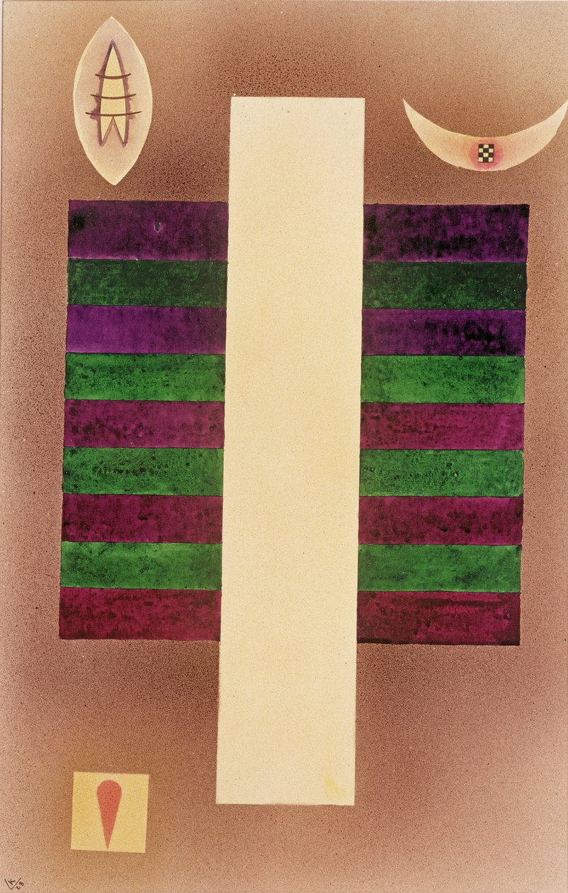 Pysty, 1928 (nro 274) (guassi ja wc paperilla) tekijältä Wassily Kandinsky