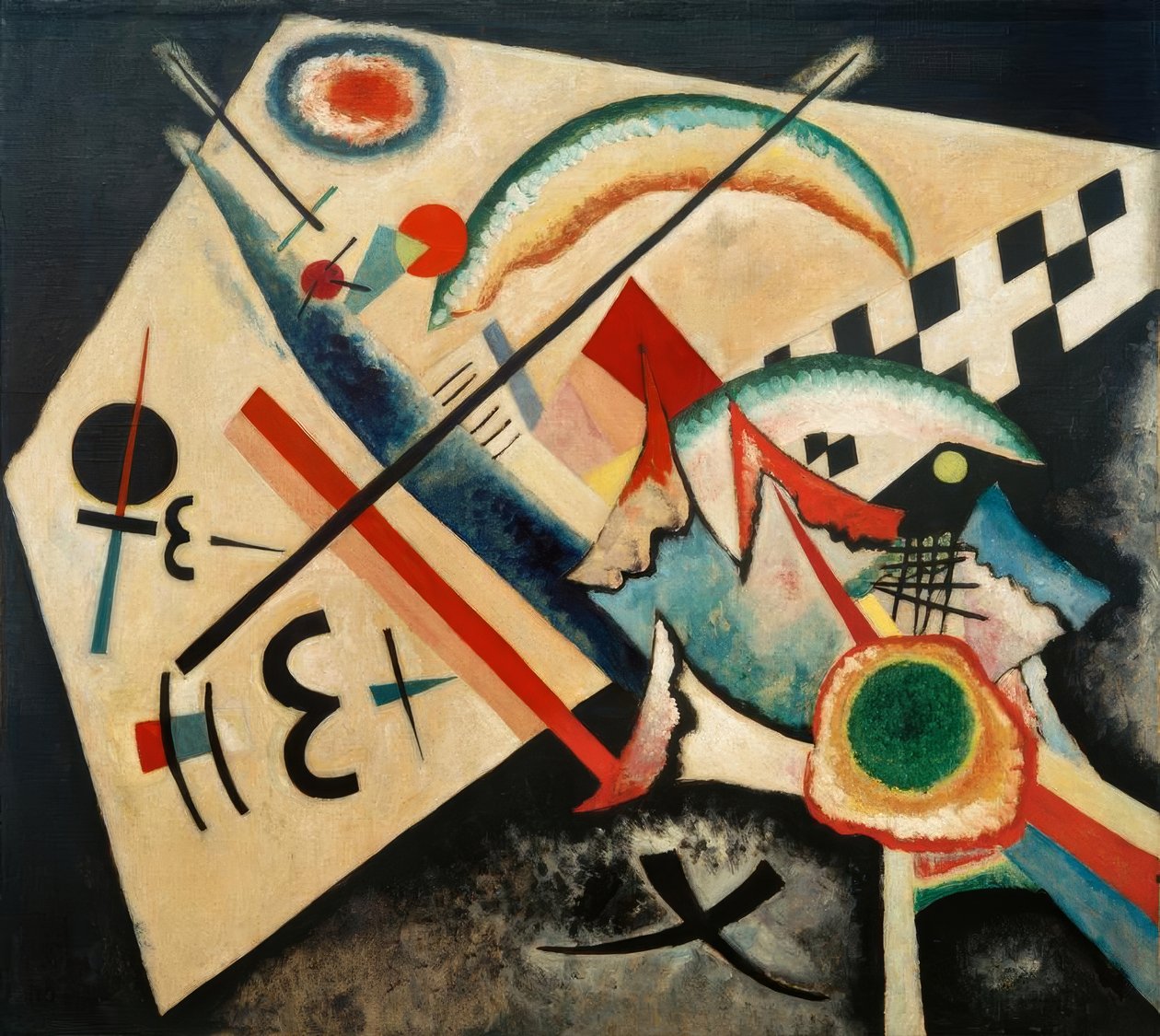 Weißes Kreuz tekijältä Wassily Kandinsky
