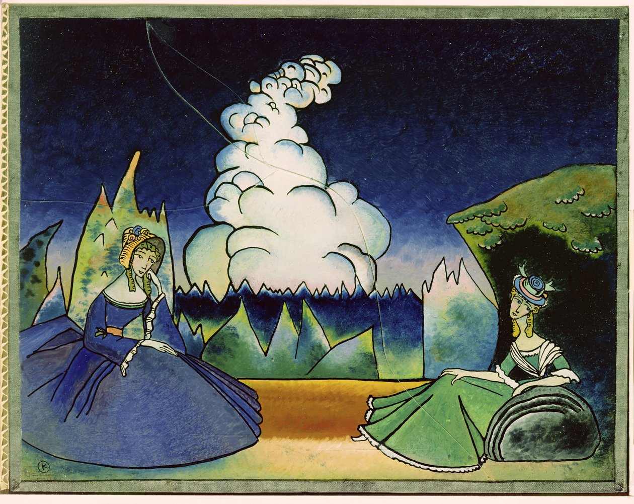 Valkoinen pilvi, 1918 tekijältä Wassily Kandinsky