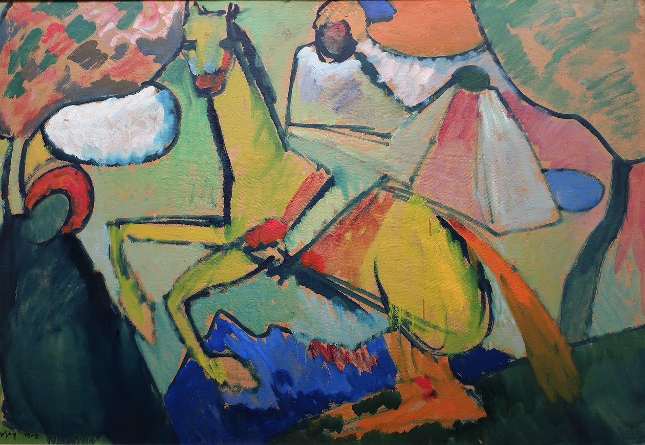 1909 Kandinsky ratsastaja tekijältä Wassily Kandinsky