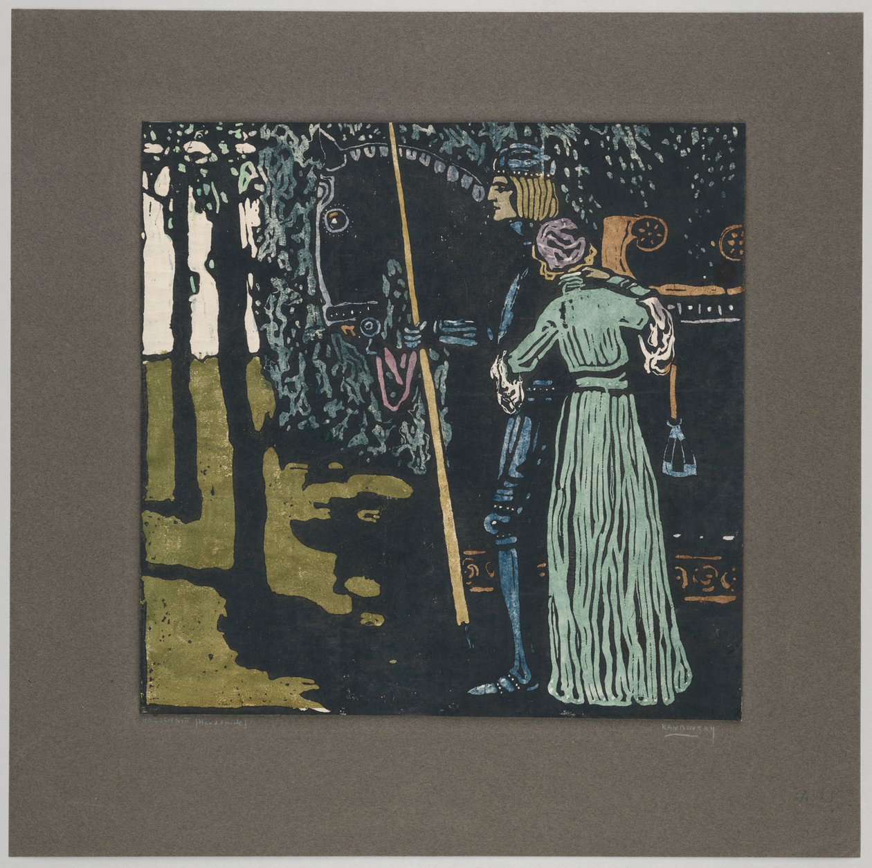Jäähyväiset (toinen vedosvaihe) tekijältä Wassily Kandinsky