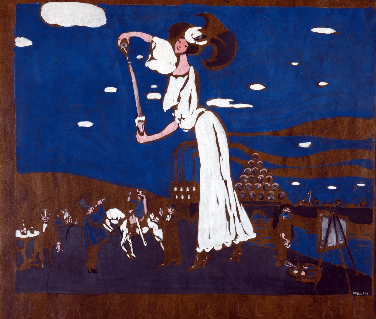 Mainosjuliste ranskalaiselle leipomolle Wassily Kandinskyn (tai Wassily Kandinski tai Kandinskij) maalaus tekijältä Wassily Kandinsky