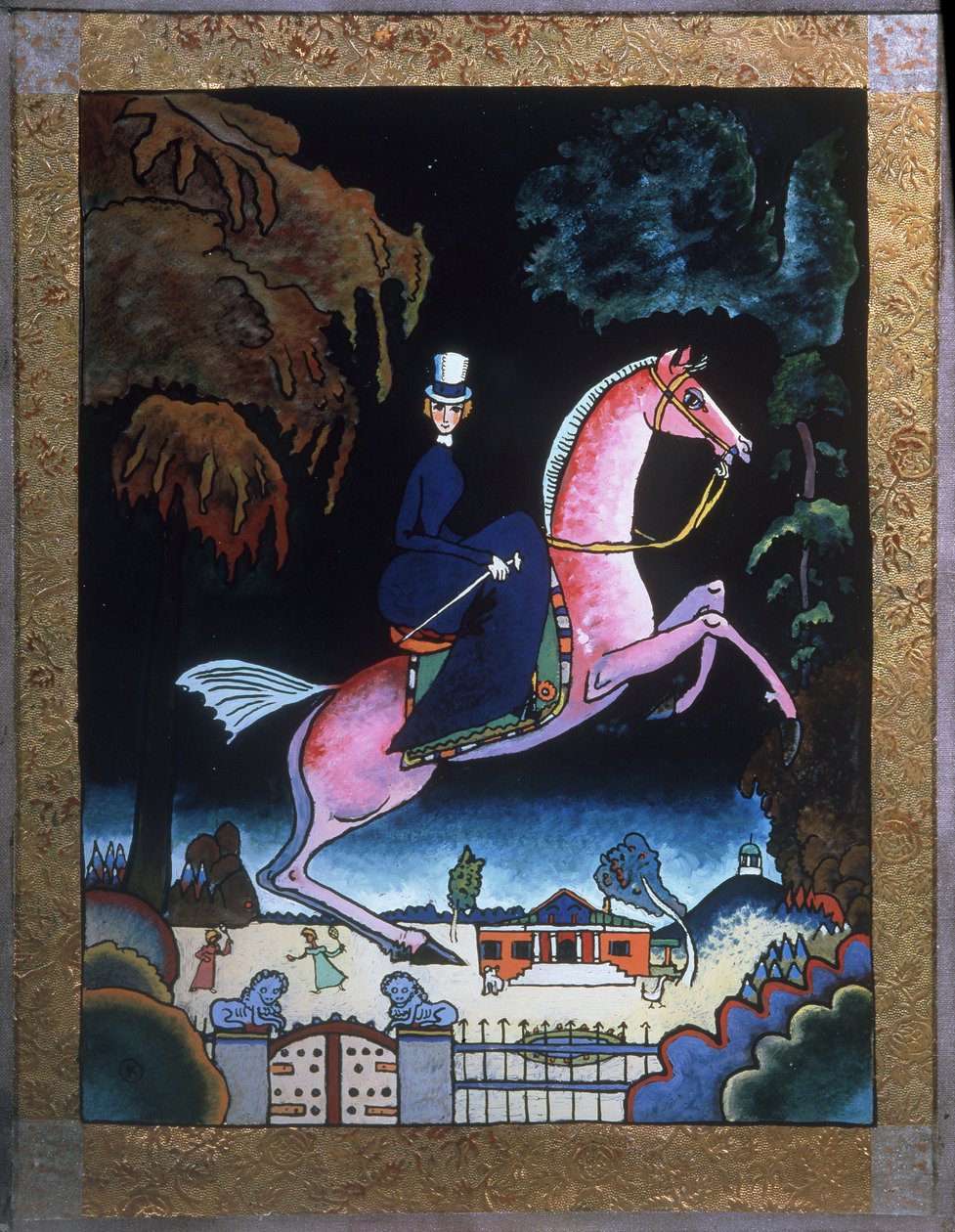 Amazone (Amazon). Oeuvre de Vassily Kandinsky (ou Wassily Kandinski ou Kandinskij tekijältä Wassily Kandinsky