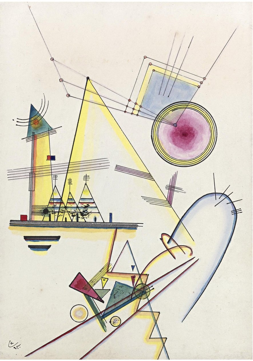 ""Ame delicate"" (Delicate soul) Peinture de Vassily Kandinsky (ou Wassily Kandinski ou Kandinskij tekijältä Wassily Kandinsky