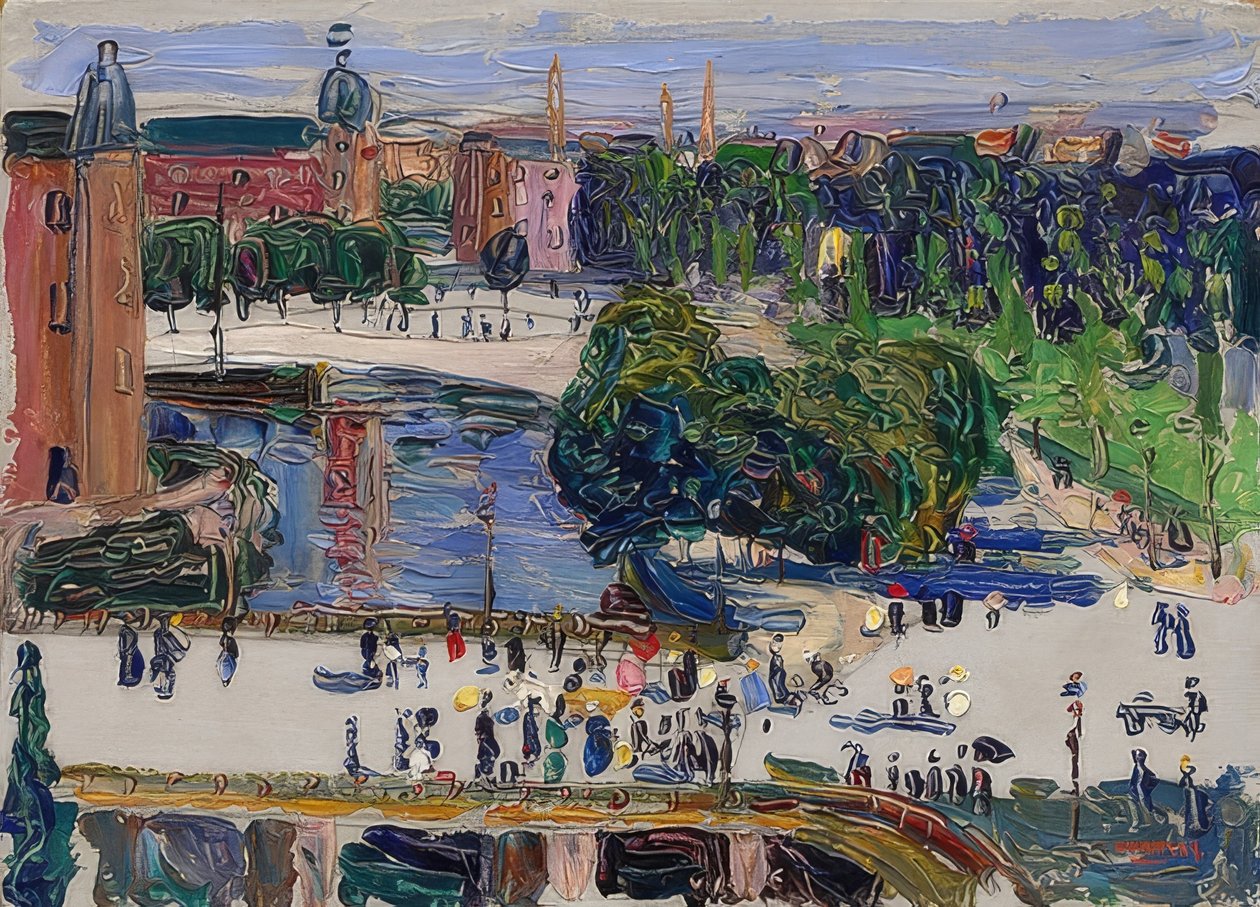 Amsterdam - Näkymä ikkunasta. 1904 tekijältä Wassily Kandinsky