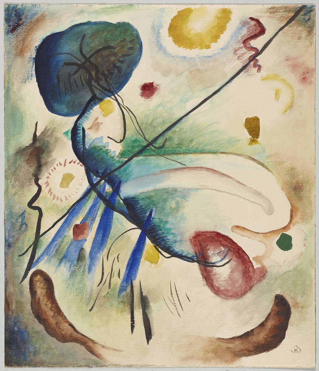 Akvarelli viivalla tekijältä Wassily Kandinsky