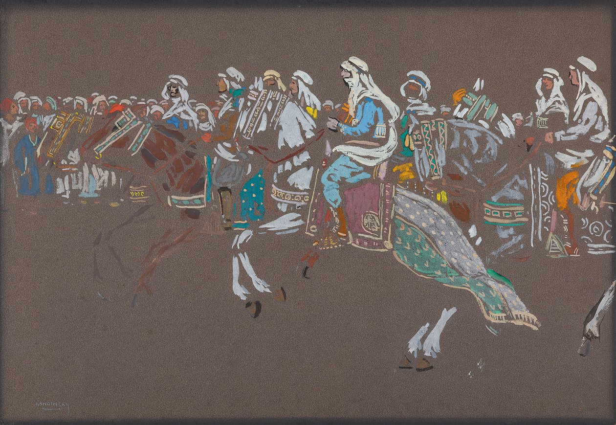Arabien ratsuväki, 1905. tekijältä Wassily Kandinsky