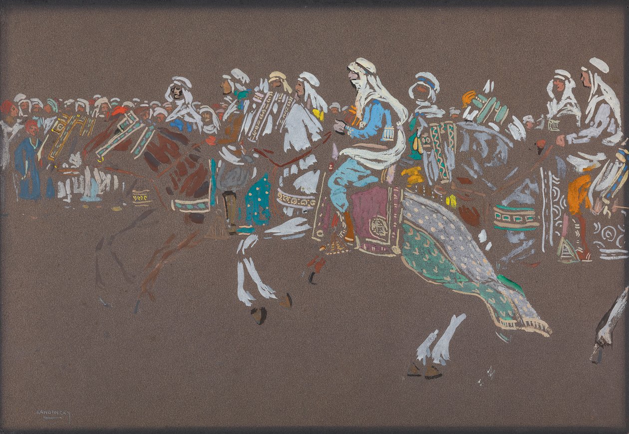 Arabialainen ratsuväki tekijältä Wassily Kandinsky