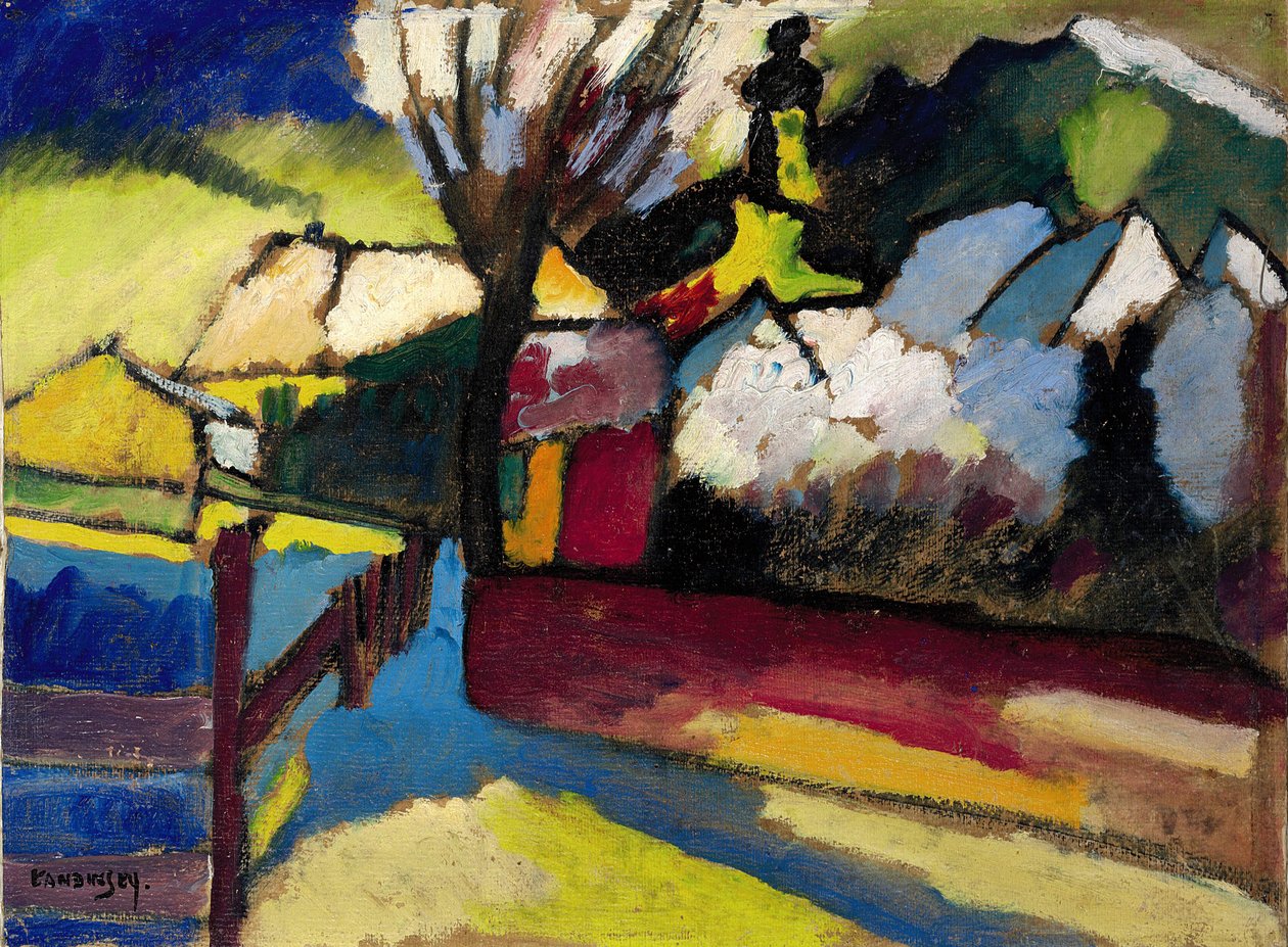 Syysmaisema puun kanssa Syysmaisema puun kanssa, 1910 tekijältä Wassily Kandinsky