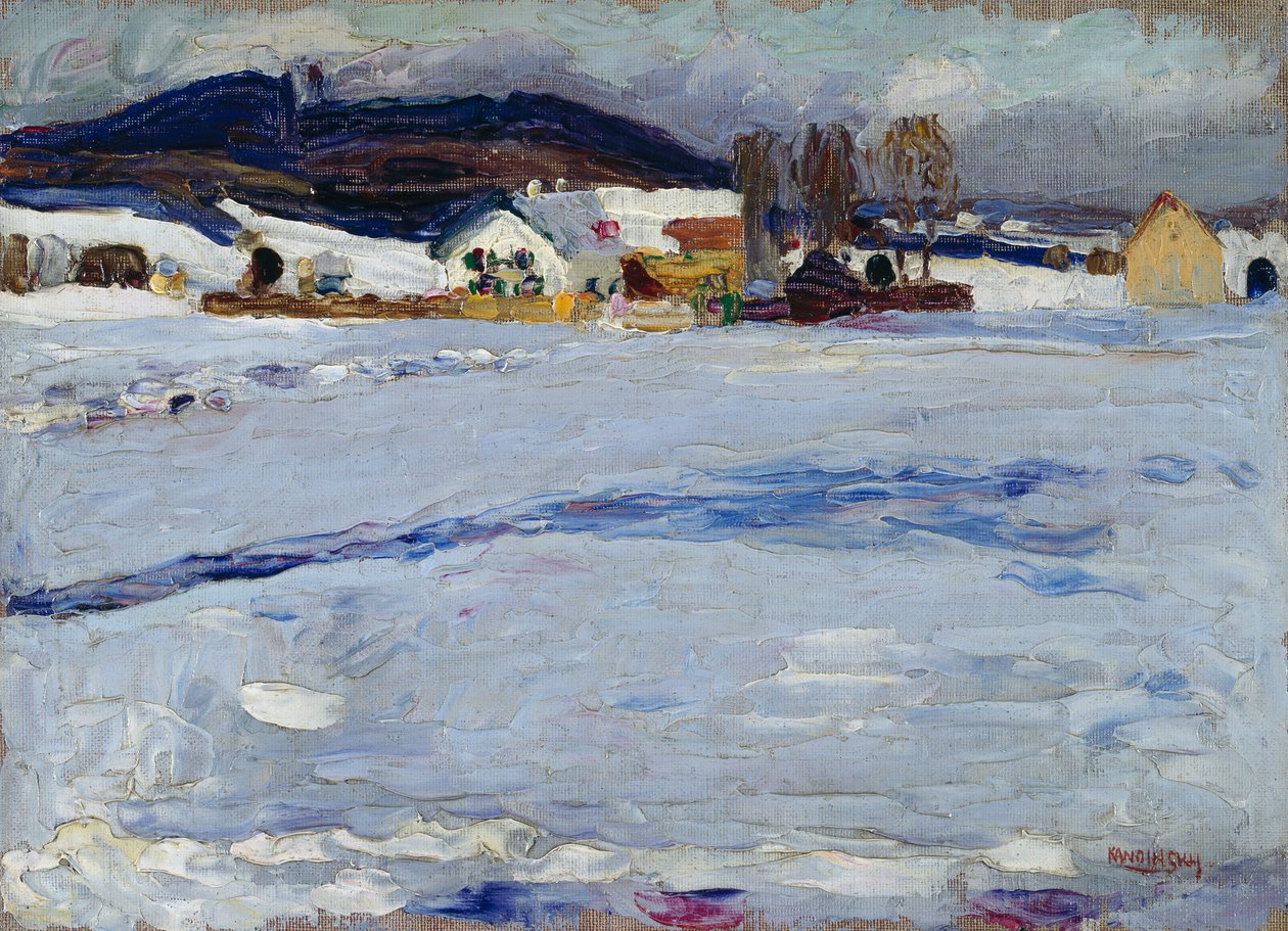 Starnbergin lähellä - talvi tekijältä Wassily Kandinsky