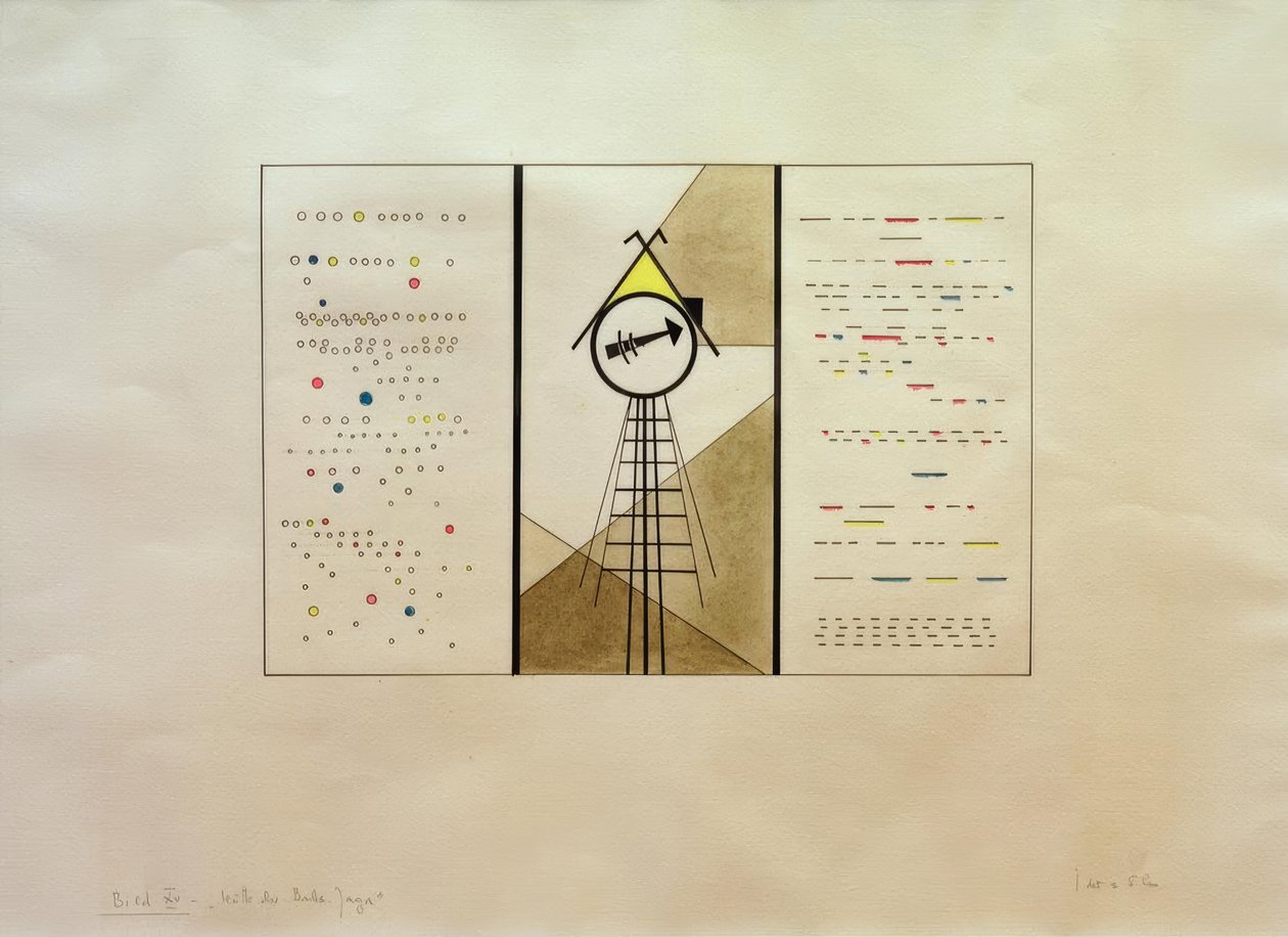 Bilder einer Ausstellung, Bild XV: Die Hütte der Baba-Jaga tekijältä Wassily Kandinsky
