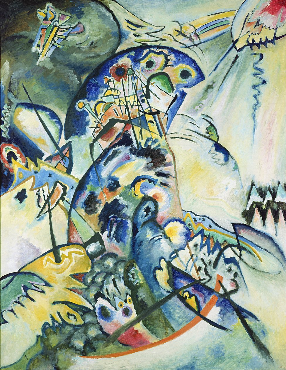 Sininen kampa, 1917 tekijältä Wassily Kandinsky