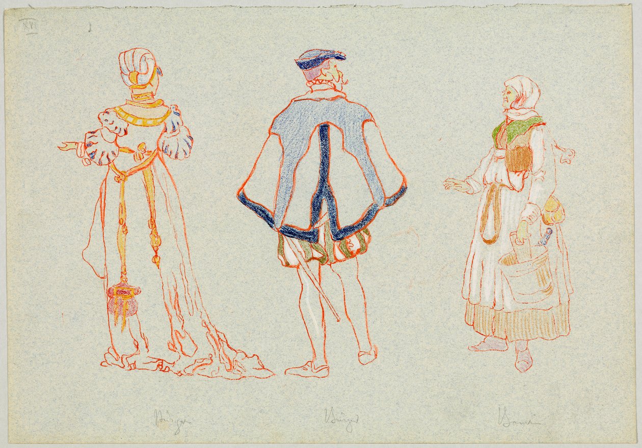 Porvarien ja talonpoikien vaatetus 1500-luvulla tekijältä Wassily Kandinsky