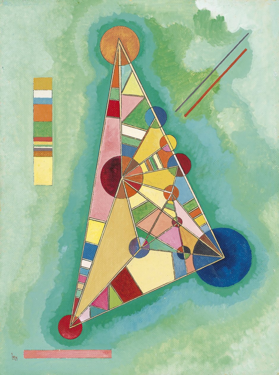 ”Värillinen kolmiossa” Vassili Kandinskyn maalaus tekijältä Wassily Kandinsky