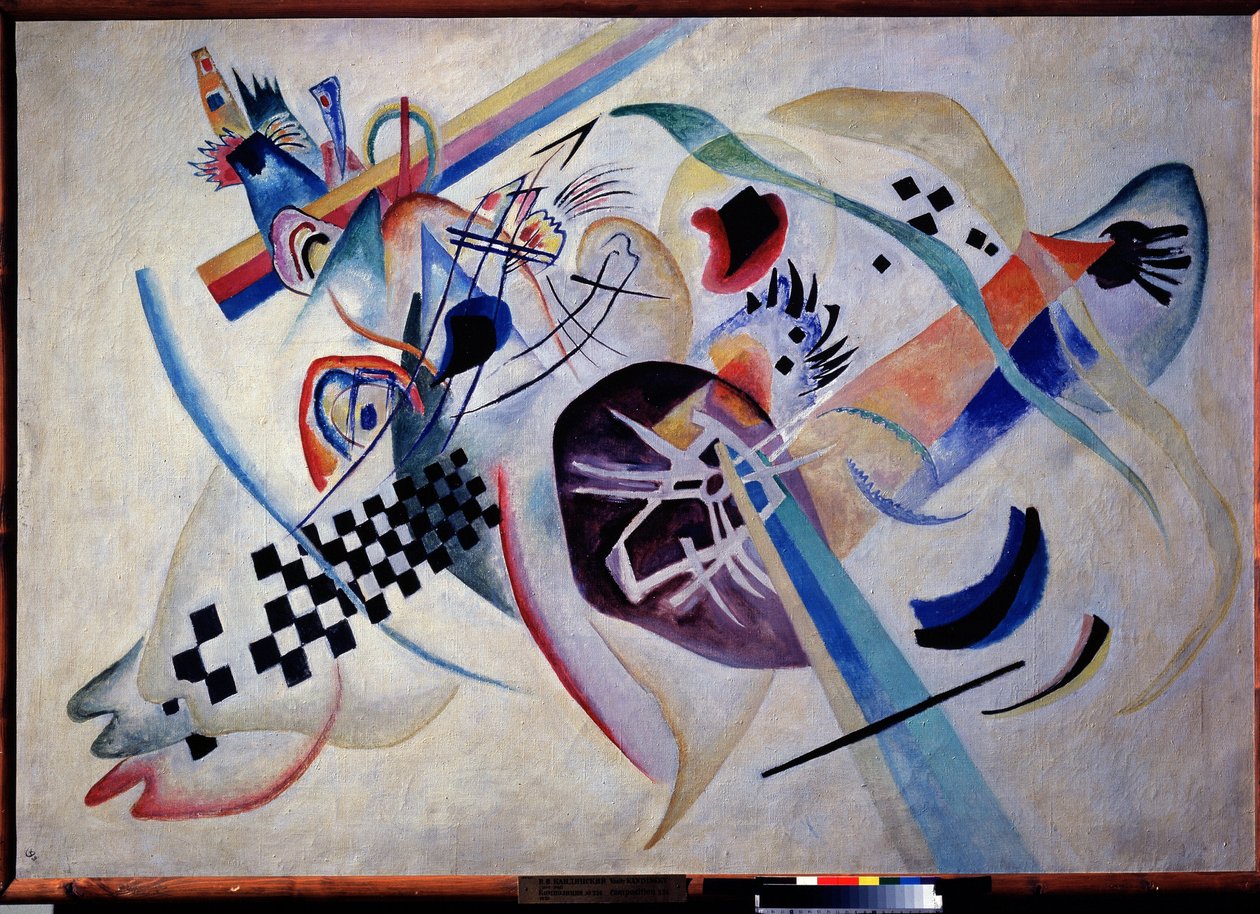 ""Sävellys N. 224. Valkoisella"" Vassily Kandinskyn (tai Wassily Kandinskyn tai Kandinskyjin maalaus tekijältä Wassily Kandinsky