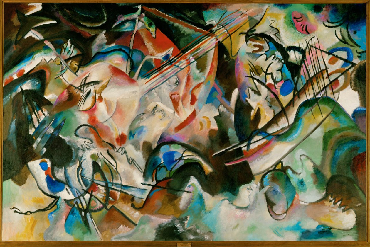 Koostumus numero 6 (öljy kankaalle) tekijältä Wassily Kandinsky