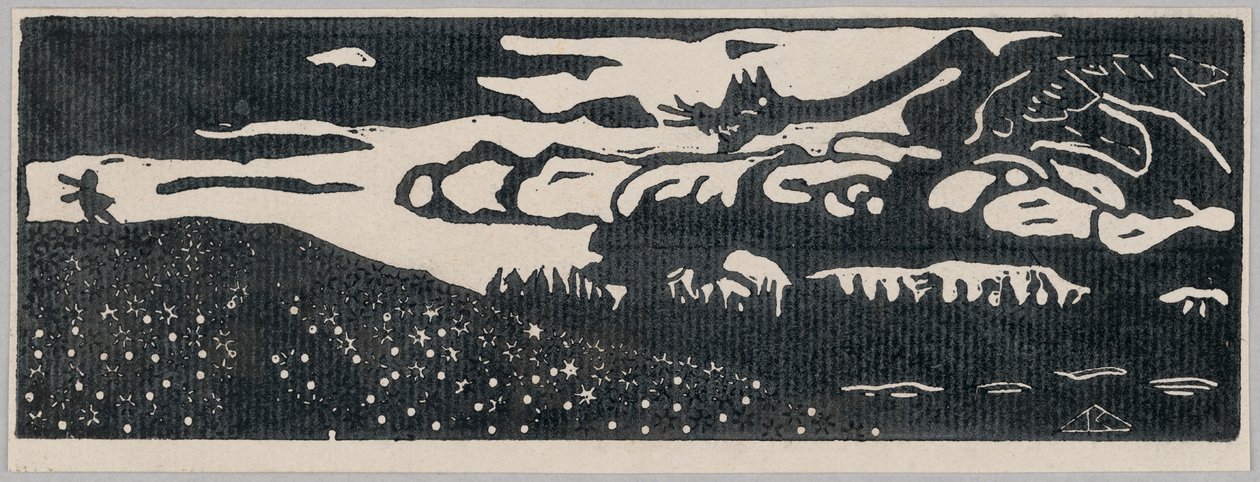 Lohikäärme (toinen versio) tekijältä Wassily Kandinsky