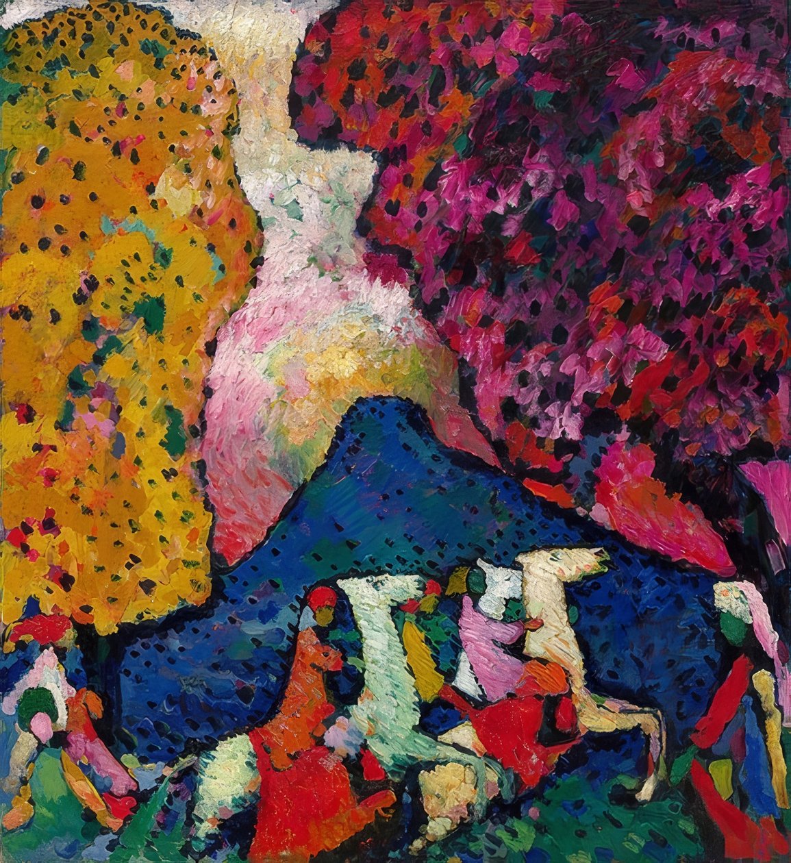 Sininen vuori. 1908-09 tekijältä Wassily Kandinsky