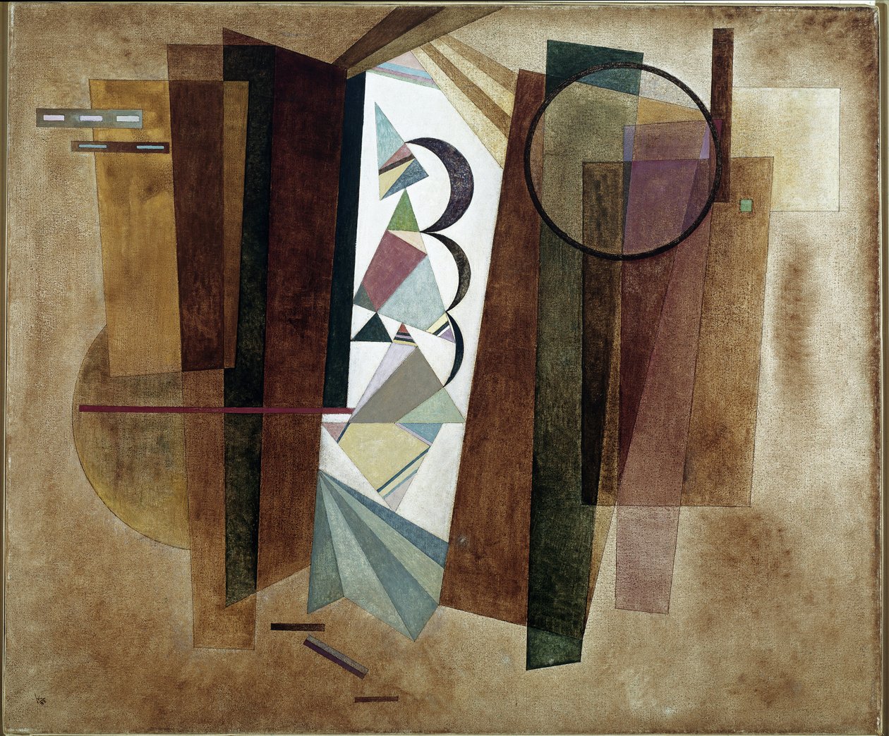 Kehitys ruskeassa - maalaus tekijältä Wassily Kandinsky
