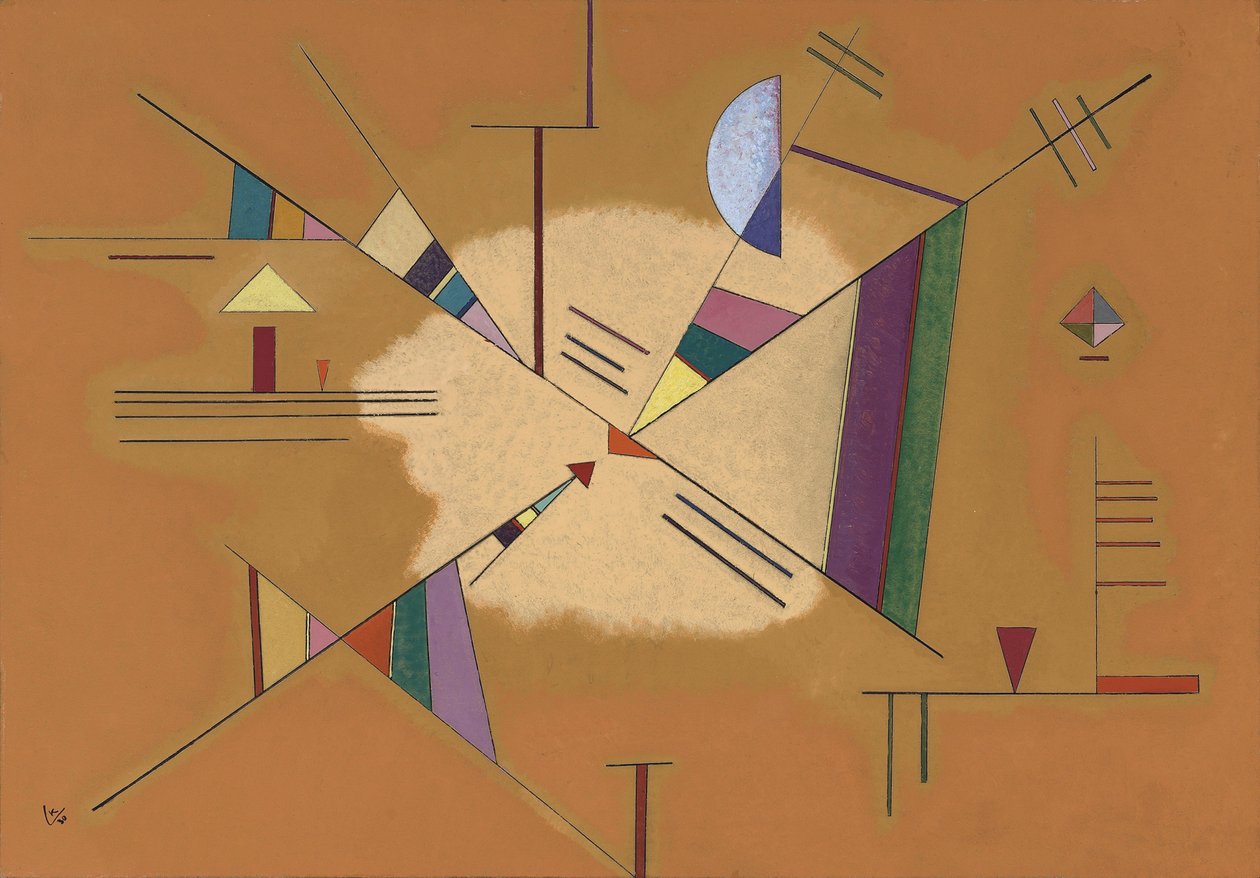 Vassily Kandinskyn (tai Wassily Kandinskyn tai Kandinskyjin) maalaus "Diagonal" tekijältä Wassily Kandinsky