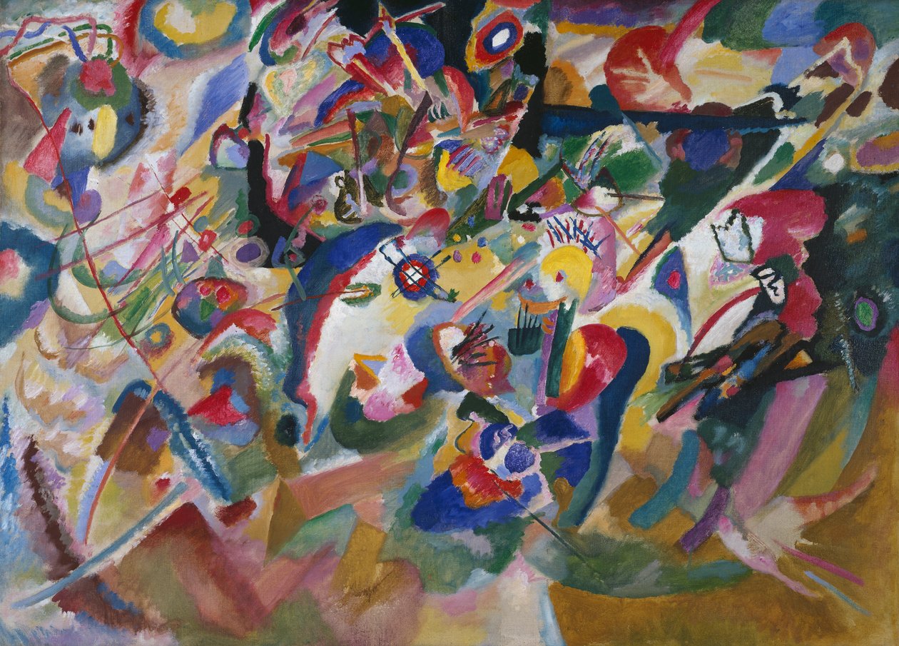 Luonnos 3 teokseen "Kompositio VII" tekijältä Wassily Kandinsky
