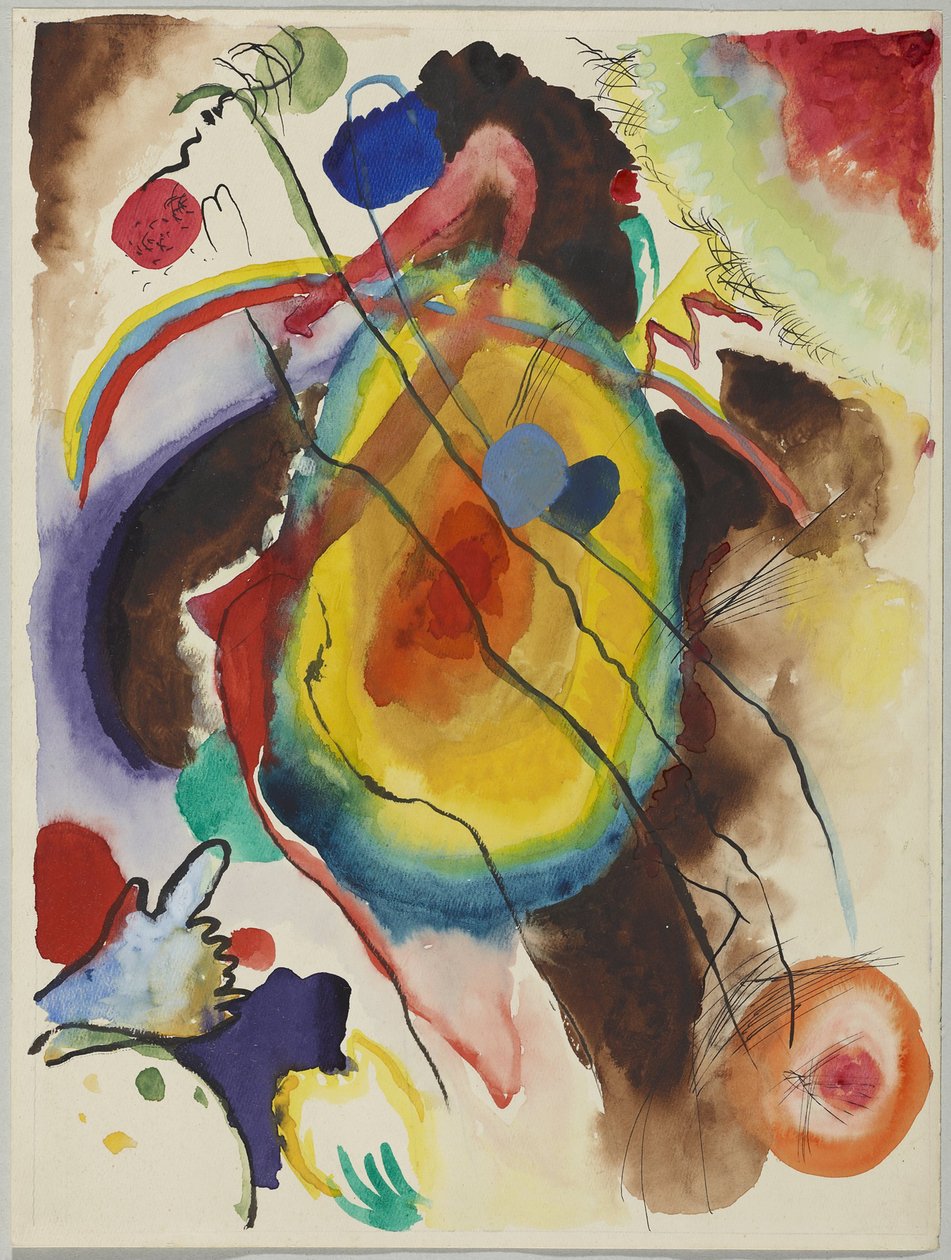 Suunnittelu seinämaalaukseen Edwin R. Campbellille tekijältä Wassily Kandinsky