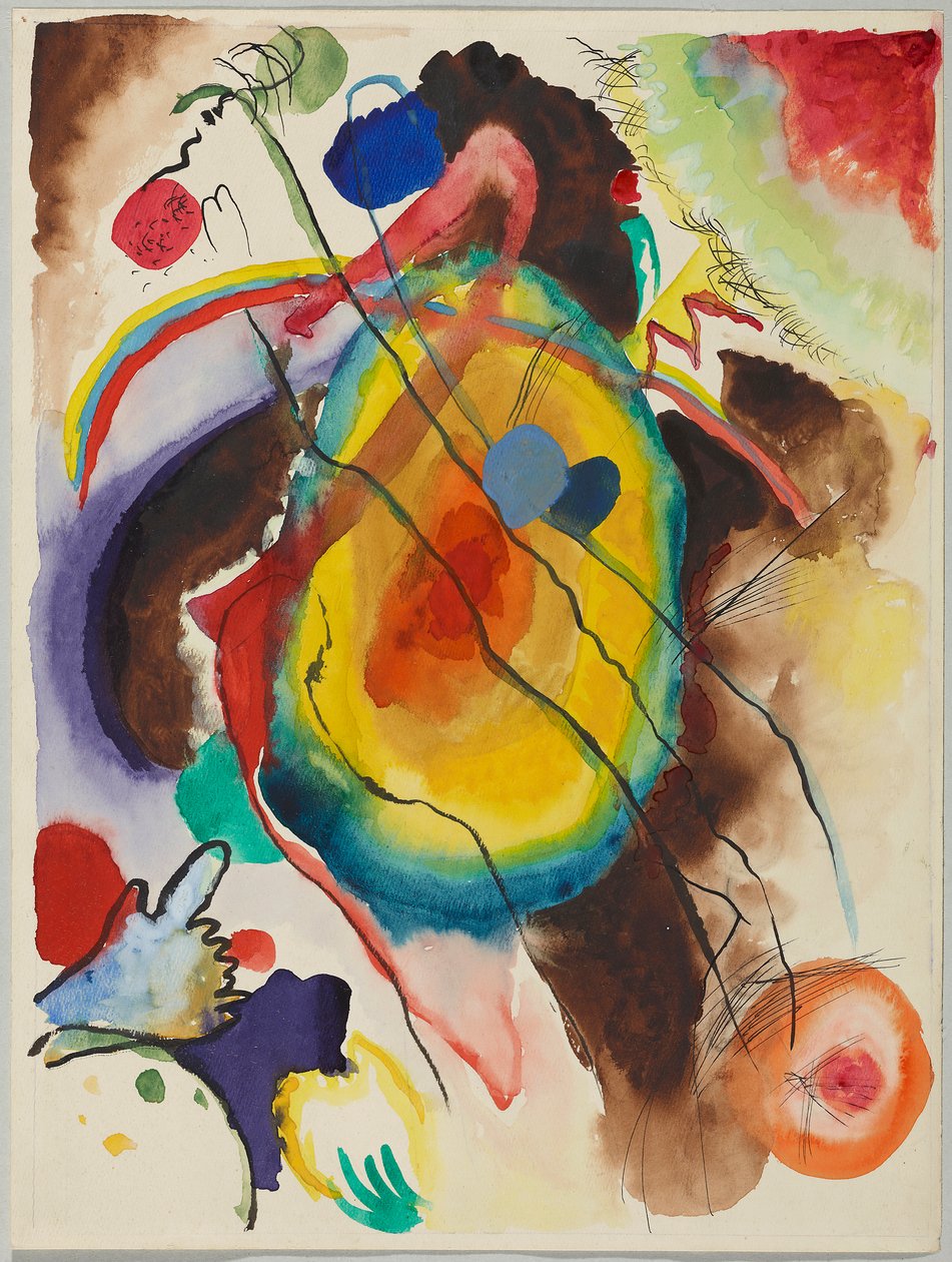 Luonnos seinämaalaukseksi Edwin R. Campbellille tekijältä Wassily Kandinsky