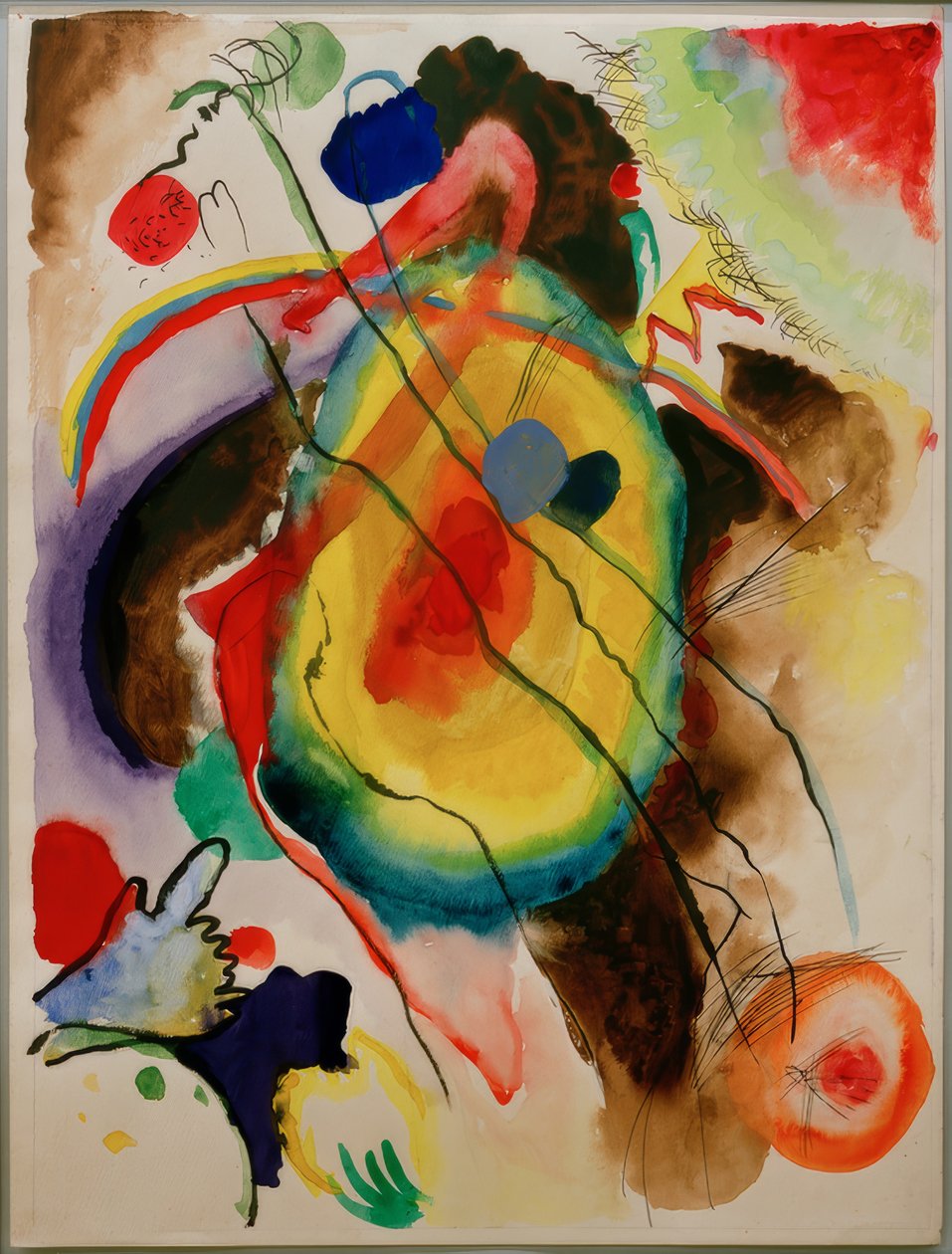 Edwin R. Campbellin seinämaalauksen luonnos. tekijältä Wassily Kandinsky