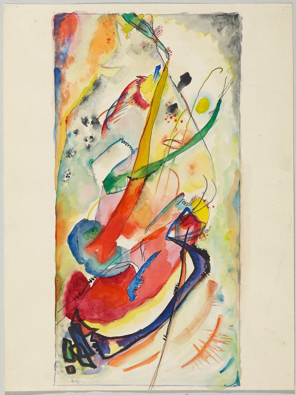 Luonnos Edwin R. Campbellille tarkoitettua seinämaalausta varten, nro 1 tekijältä Wassily Kandinsky