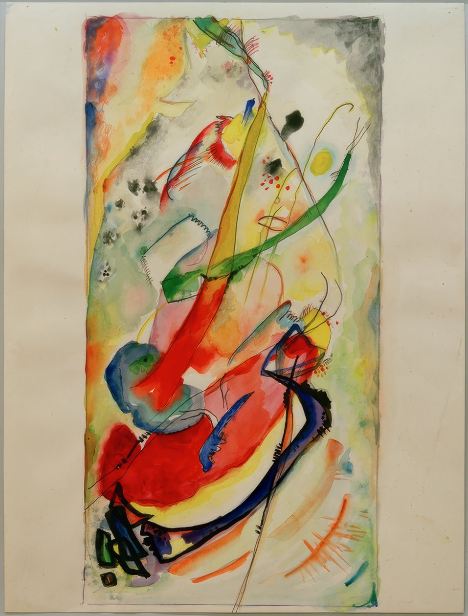Luonnos seinämaalauksesta Edwin R. Campbellille nro 1 tekijältä Wassily Kandinsky