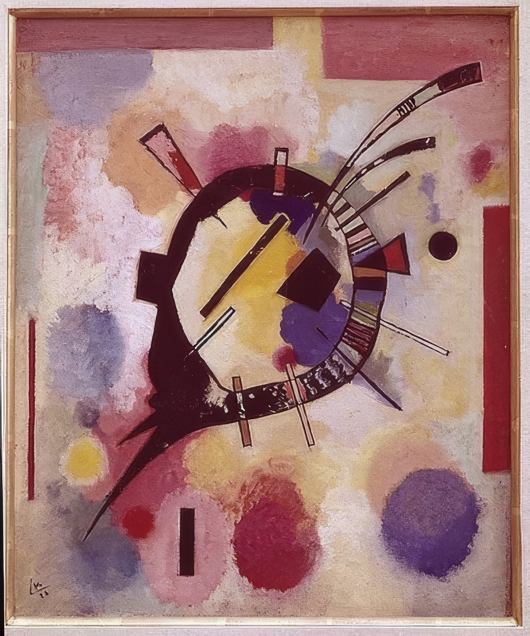 Keltainen keskusta. 1926 tekijältä Wassily Kandinsky