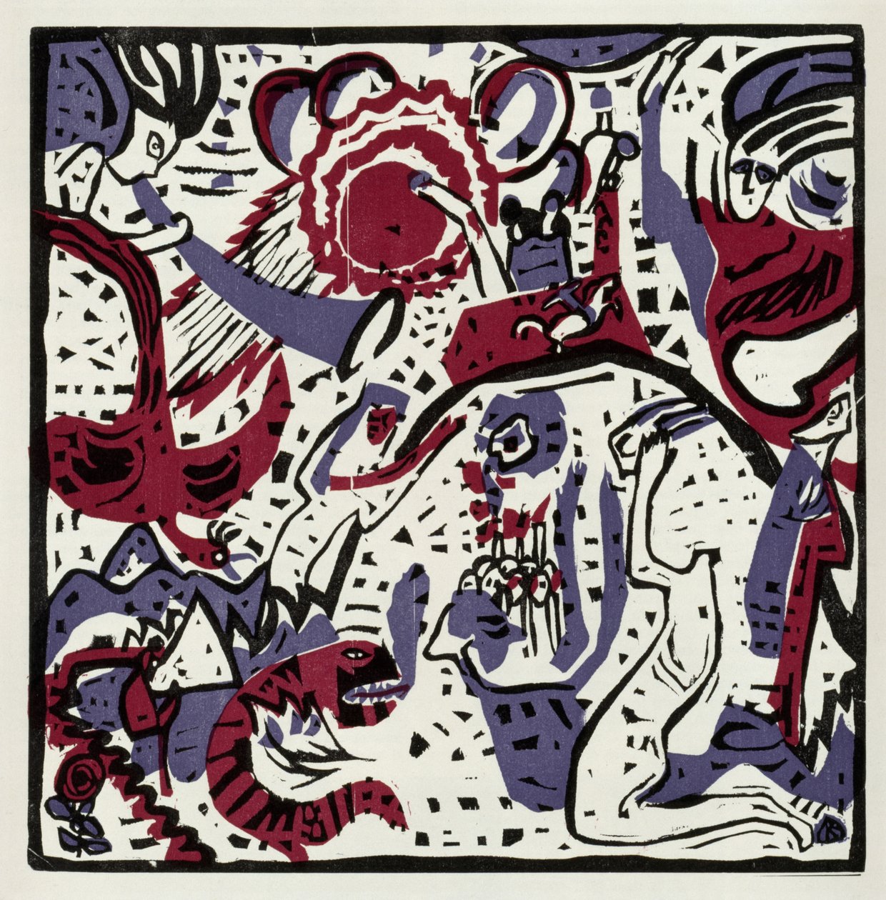 Suuri ylösnousemus (uusintapainos julkaisussa "Derrière le Miroir", 42, 1051) tekijältä Wassily Kandinsky