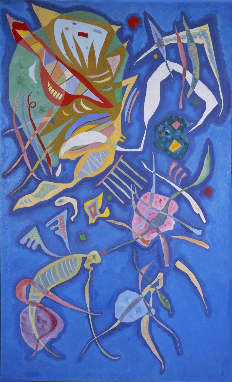 Ryhmittely. (Öljy kankaalle tekijältä Wassily Kandinsky