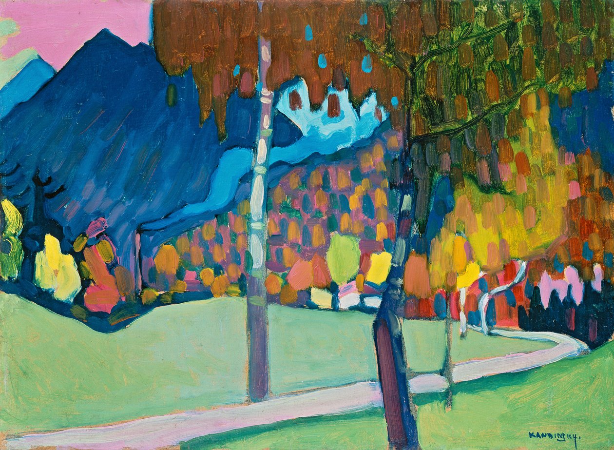Syksytutkimus, luultavasti Oberausta tekijältä Wassily Kandinsky
