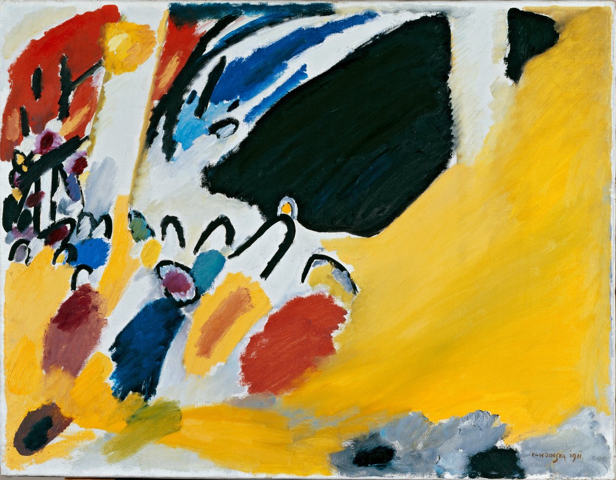 Vaikutelma nro. 3 (Konsertti) 1911 (öljy kankaalle) tekijältä Wassily Kandinsky