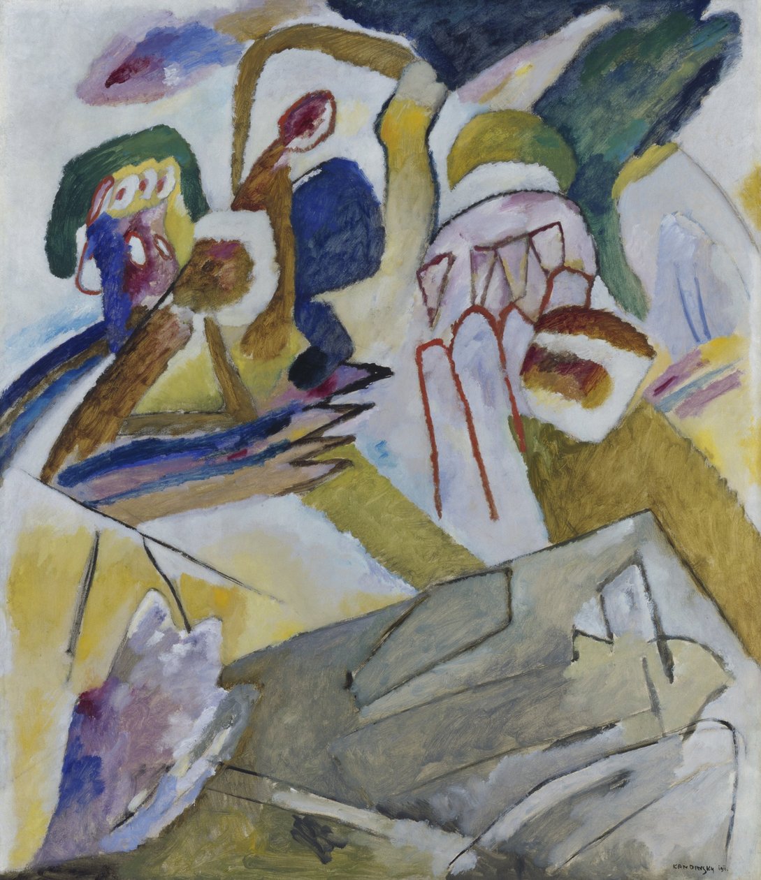 Improvisaatio 18 (hautakivellä) tekijältä Wassily Kandinsky