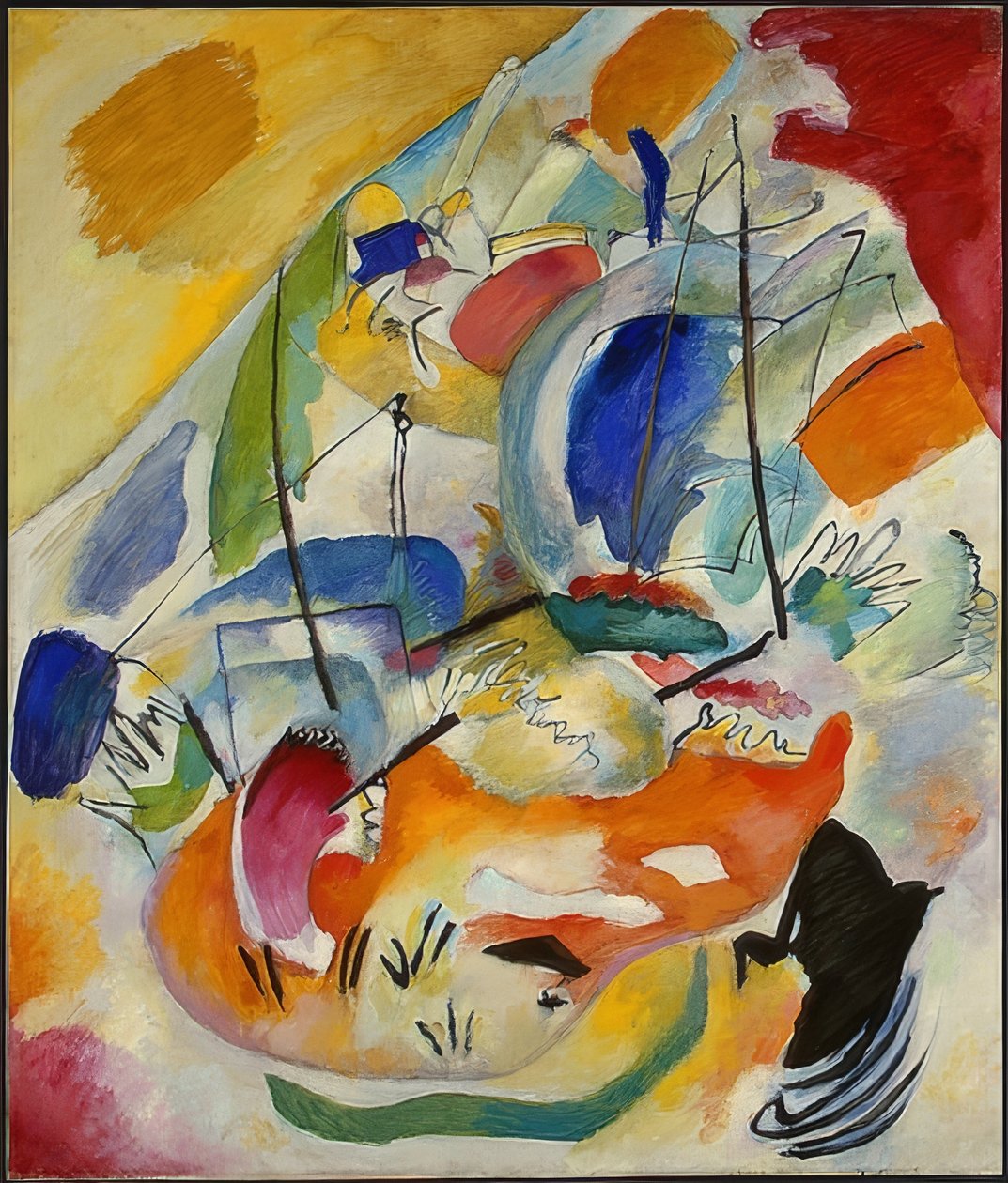 Improvisaatio 31 (meritaistelu). 1913 tekijältä Wassily Kandinsky
