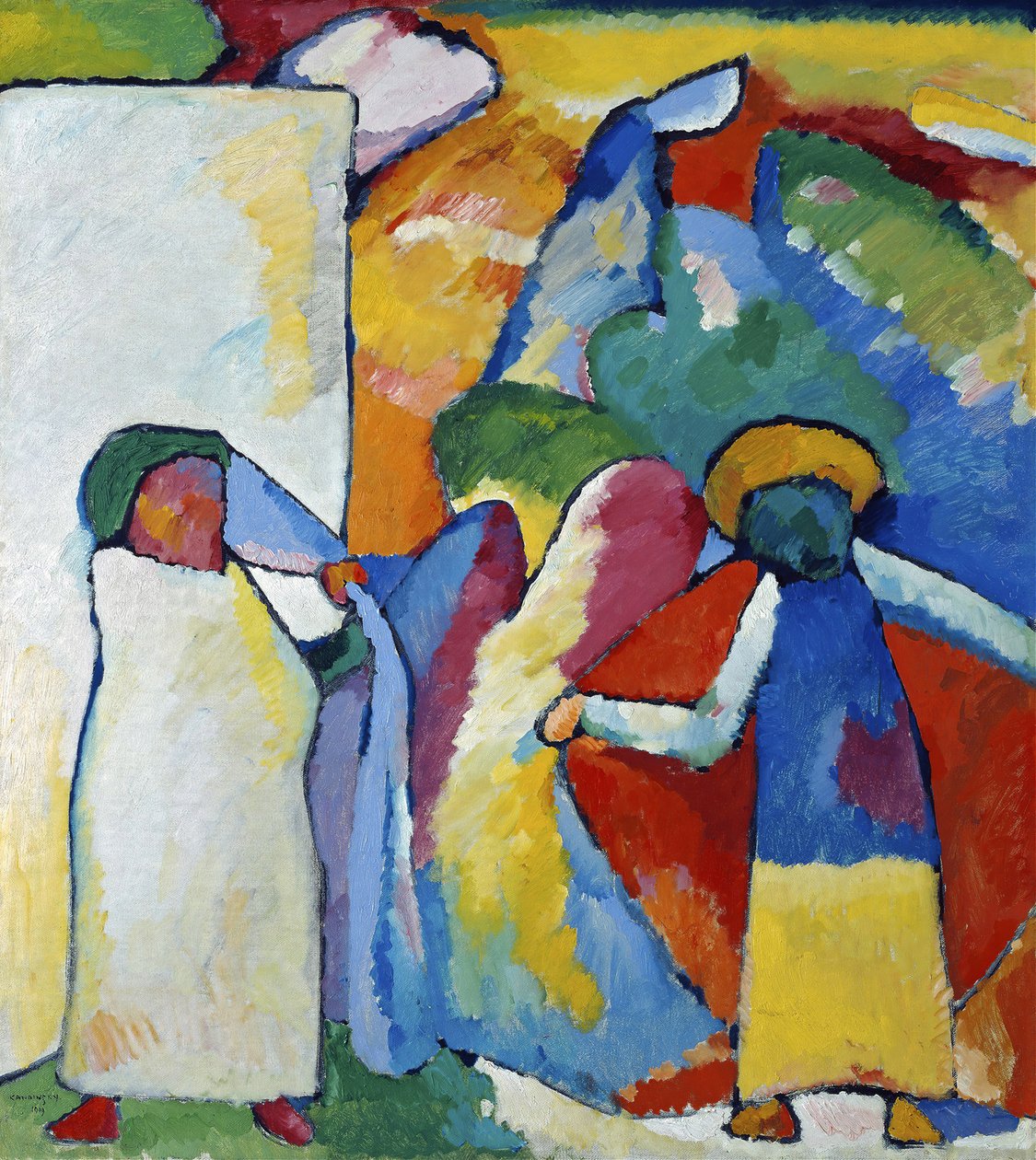 Improvisaatio 6 Afrikkalainen, 1909. tekijältä Wassily Kandinsky